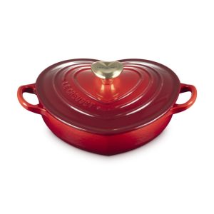 Le Creuset 1.25 Qt. Shallow Heart Dutch Oven | Cerise