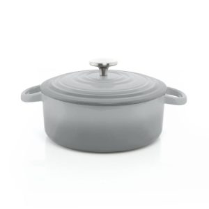 Chantal 3Qt. Round Cast Iron Dutch Oven | Fade Grey
