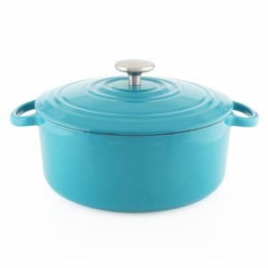 Chantal 5Qt. Round Cast Iron Dutch Oven | Sea Blue