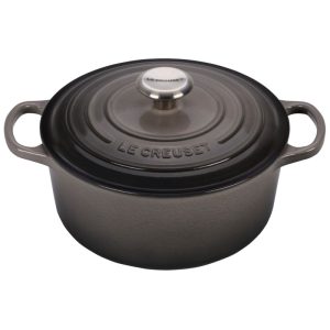 Le Creuset 4.5 Qt. Round Signature Dutch Oven with Stainless Steel Knob | Oyster Grey